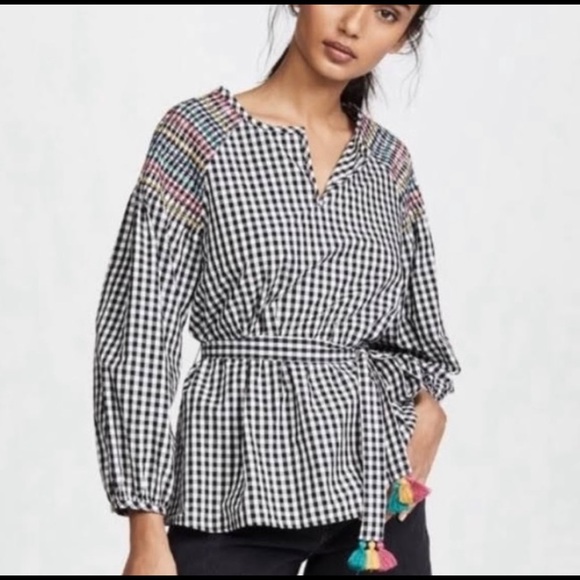 Madewell Gingham blouse - Picture 1 of 4